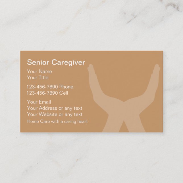 Cartes de visite pour soignant senior (Devant)