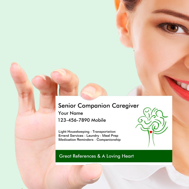 Cartes de visite pour soignant senior (Créateur téléchargé)