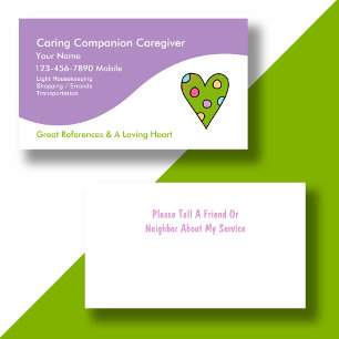 Cartes de visite pour soignants seniors