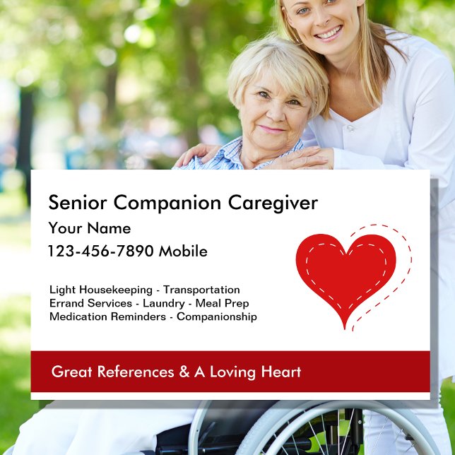 Cartes de visite pour soignants seniors (Créateur téléchargé)