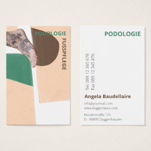 Cartes de visite pour soins des pieds