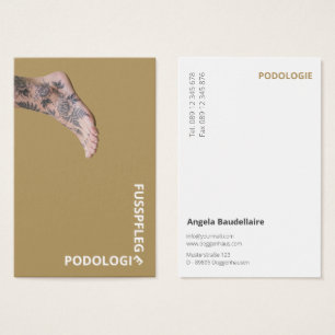 Cartes de visite pour soins des pieds