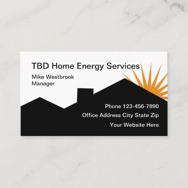 Cartes de visite pour solutions énergétiques domes (Devant)