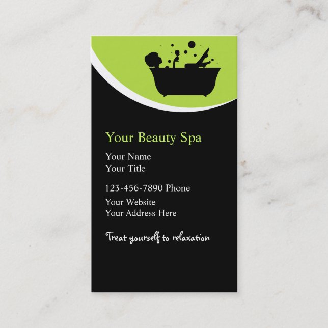 Cartes de visite pour Spa de Beauté (Devant)