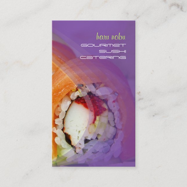 Cartes de visite pour sushi PixDezines (Devant)
