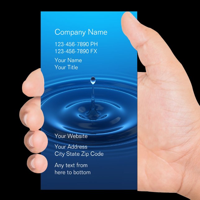 Cartes de visite pour système de filtration d'eau (Créateur téléchargé)
