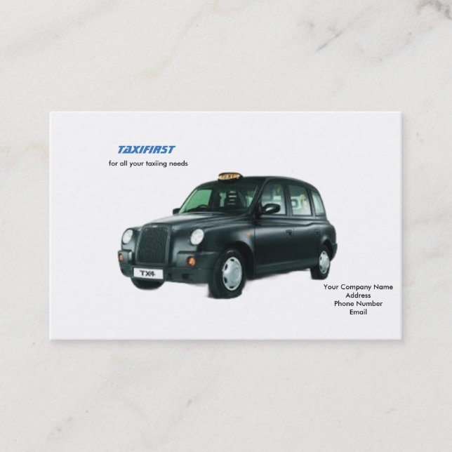 Cartes de visite pour taxis (Devant)