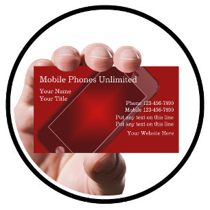 Cartes de visite pour téléphones mobiles