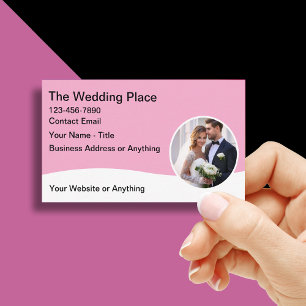 Cartes de visite pour thème de mariage design mode