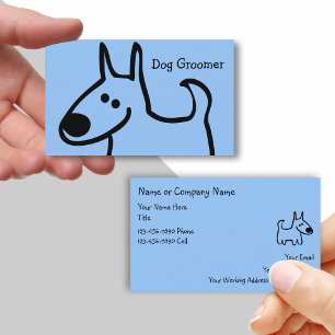 Cartes de visite pour toilettage de chiens