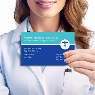 Cartes de visite pour transcription médicale