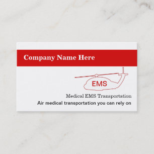 Cartes de visite pour transport médical