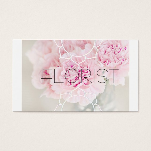 Cartes De Visite Pour un fleuriste (Devant)
