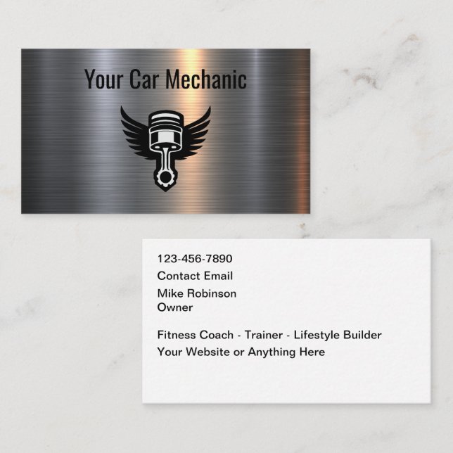 Cartes de visite pour un mécanicien automobile mod (Devant / Derrière)