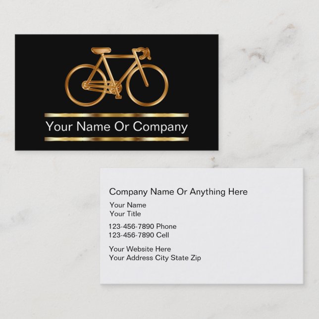 Cartes de visite pour vélos (Devant / Derrière)
