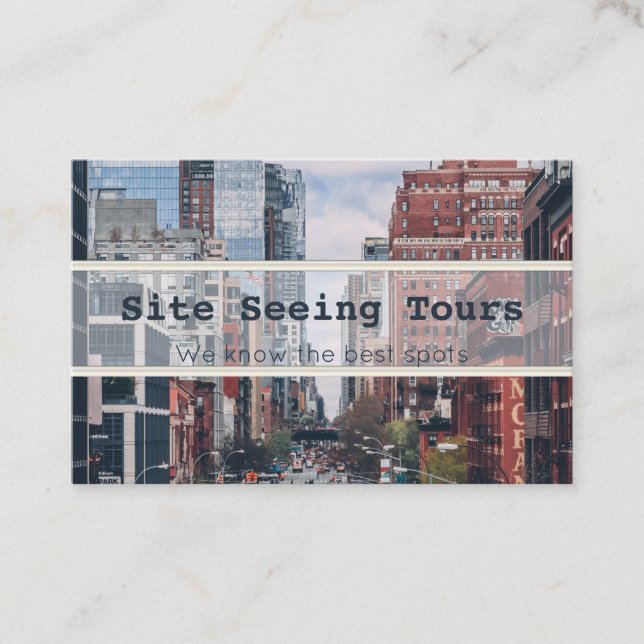 Cartes de visite pour visites touristiques (Devant)