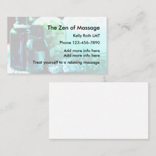 Cartes de visite pour Zen Massage