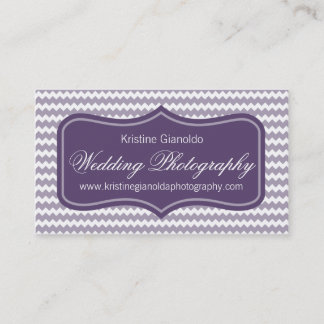 Cartes de visite pourpres de photographe de