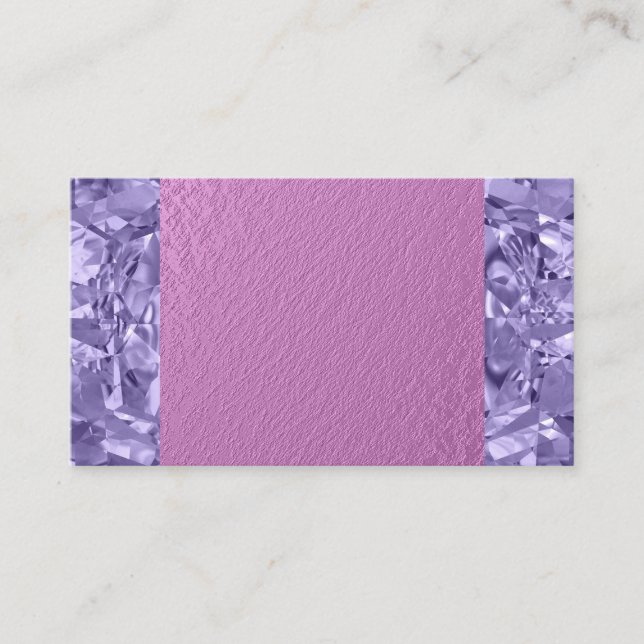 Cartes de visite pourpres de rose de pierre gemme (Devant)