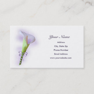 Cartes de visite pourpres de zantedeschia
