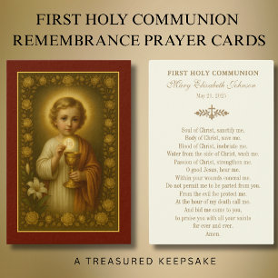 Cartes De Visite Première Communion Jésus Roses Vintage