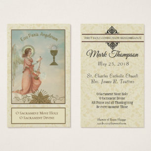 CARTES DE VISITE PREMIÈRE COMMUNION SAINTE ANGES EUCHARISTIE