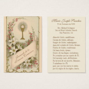 Cartes De Visite Première Sainte Communion d'Espagne Religieux Cath