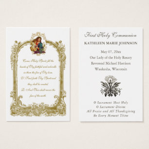 Cartes De Visite Première Sainte Communion élégante Commémoration S