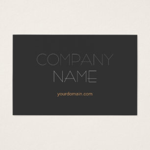 Cartes De Visite Premium Black Trendy Stylish Nom de la société