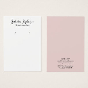 Cartes De Visite Présentoir à boucles d'oreilles minimal simple noi