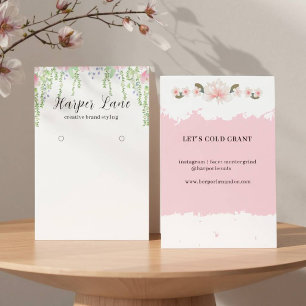 Cartes De Visite Présentoir à boucles d'oreilles personnalisé avec
