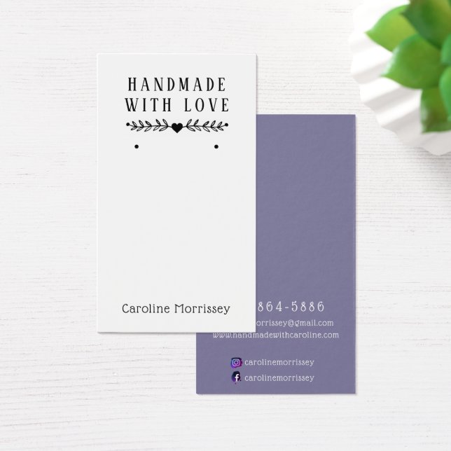 Cartes De Visite Présentoir de bijoux simple pour boucles d'oreille (Bureau)