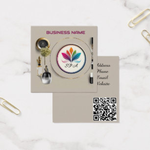 Cartes De Visite Présentoir de cosmétiques élégant Marque de beauté