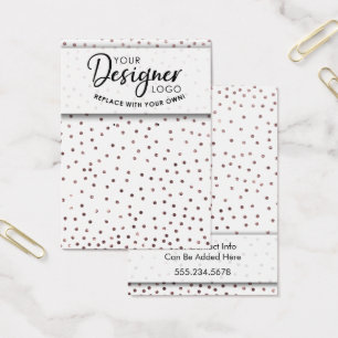 Cartes De Visite Présentoir de porte-anneaux en confettis Rose Gold