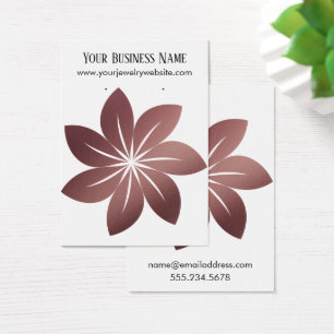Cartes De Visite Présentoir pour 5 porte-oreilles Fleur Blanche et