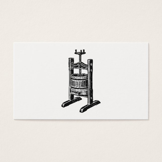 Cartes De Visite Presse à vin (Devant)