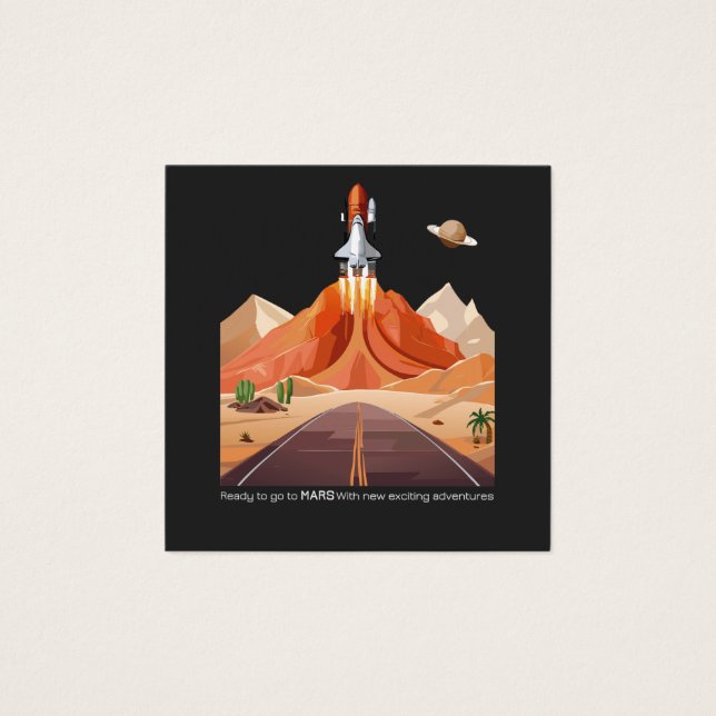 Cartes De Visite Prêt à partir pour Mars (Devant)
