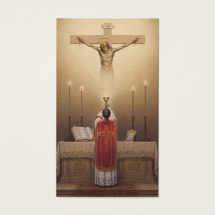 Cartes De Visite Prêtre catholique traditionnel Prière Religieux