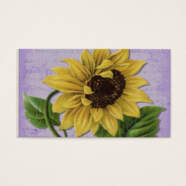 Cartes De Visite Pretty Sunflower (Devant)