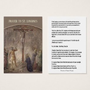 Cartes De Visite Prière à St. Longinus - Centurion à Crucifixion