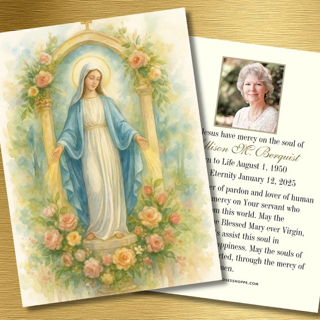 Cartes De Visite Prière commémorative de Notre-Dame de grâce (Créateur téléchargé)