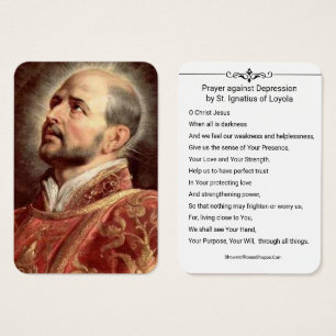 Cartes De Visite Prière contre la dépression St Ignace Loyola