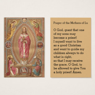 Cartes De Visite Prière d'anges de centre serveur de prêtre de