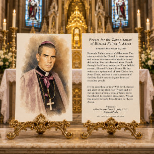 Cartes De Visite Prière de canonisation du Bienheureux Fulton Sheen