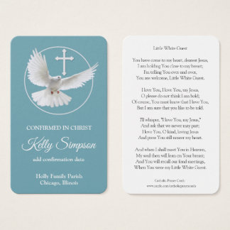 Cartes De Visite Prière de confirmation | White Dove