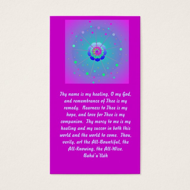 Cartes De Visite Prière de guérison (Devant)