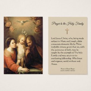 Cartes De Visite Prière de la Sainte Famille Jésus Marie Saint Jose