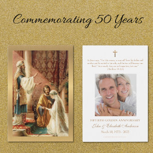 Cartes De Visite Prière de l'anniversaire du Mariage catholique