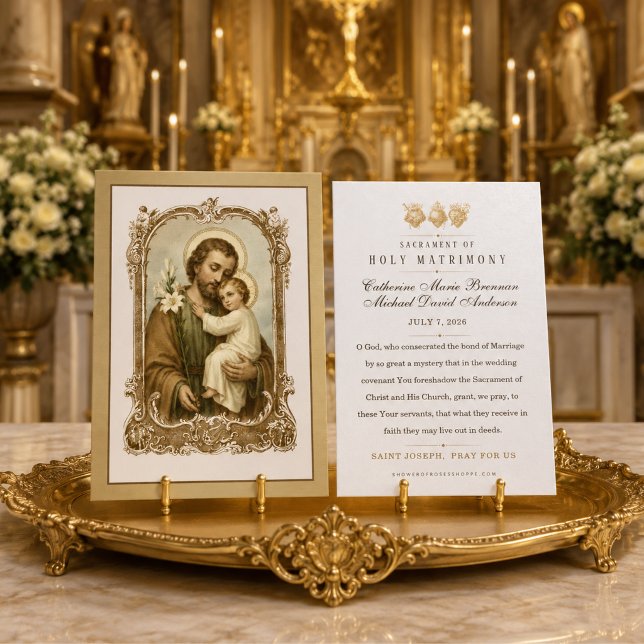Cartes De Visite Prière de mariage catholique de l'enfant Jésus de  (Créateur téléchargé)