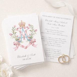 Cartes De Visite Prière de mariage catholique sous l'auspice de Mar